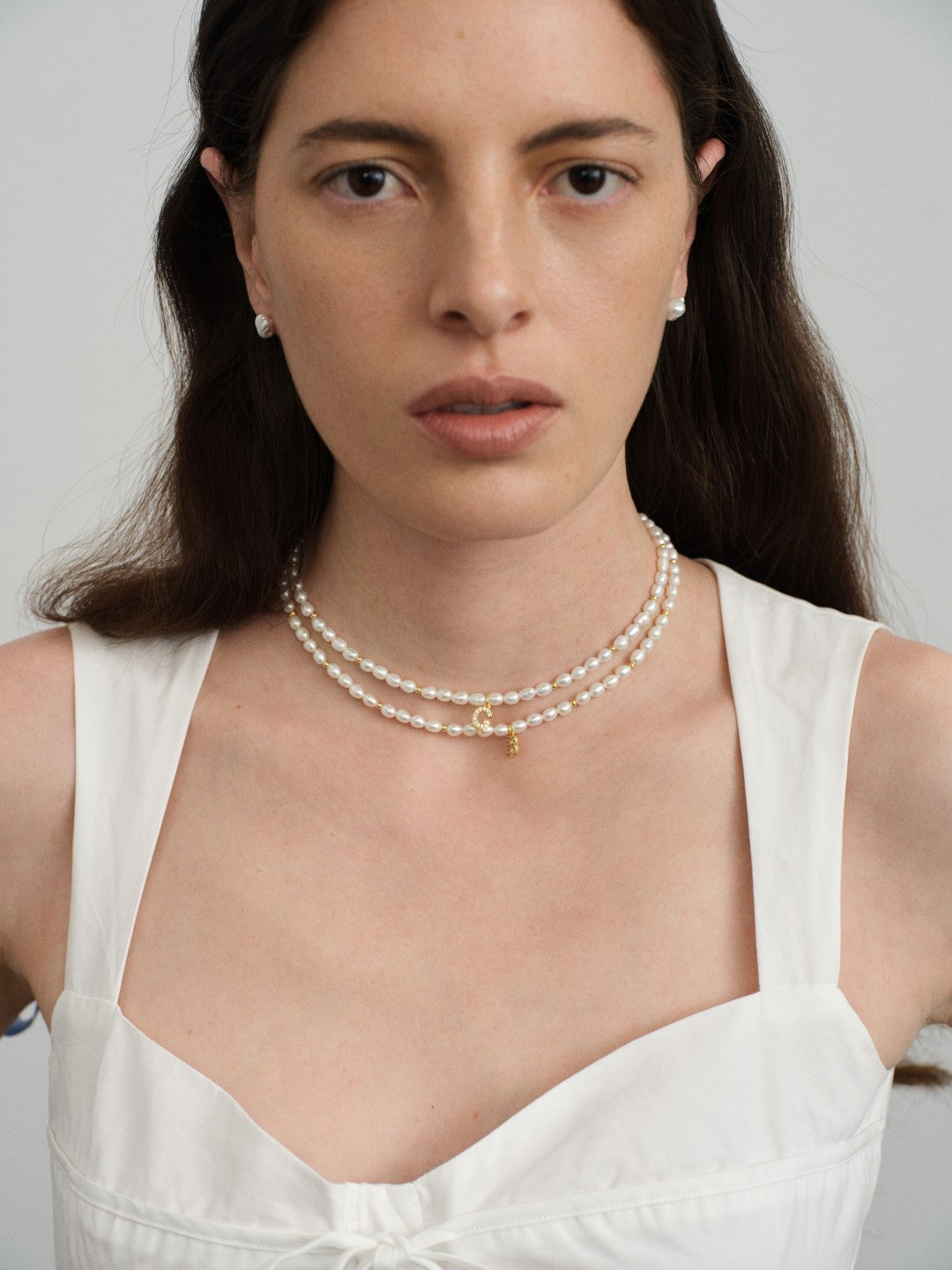 26 Letter Initial Pearl Necklace gembea jewelry