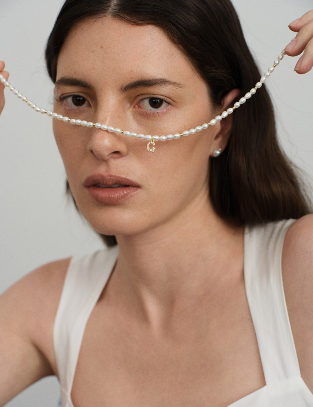 26 Letter Initial Pearl Necklace gembea jewelry