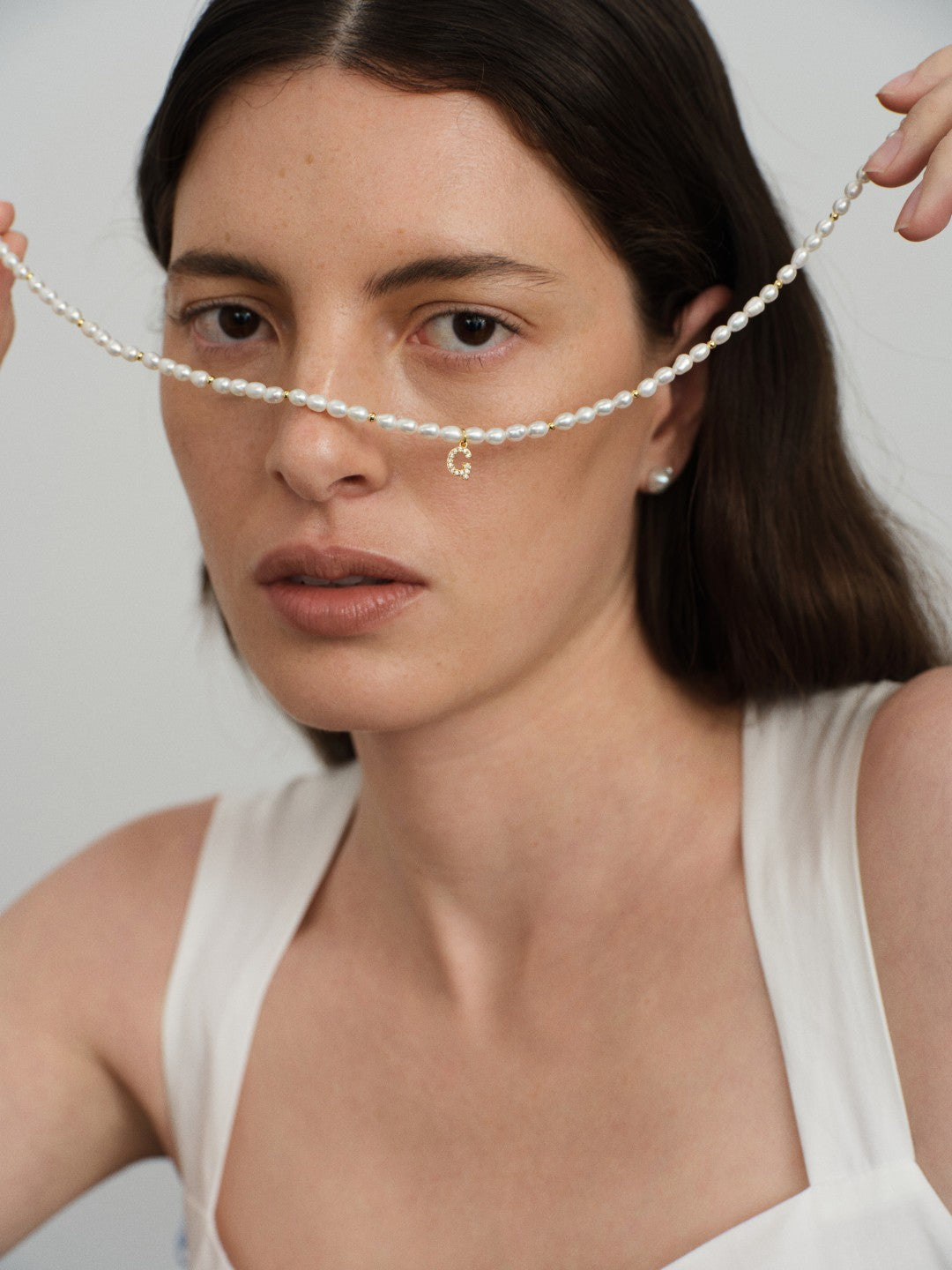 26 Letter Initial Pearl Necklace gembea jewelry