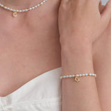 26 Letter Pearl Initial Bracelet gembea jewelry