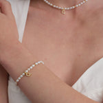 26 Letter Pearl Initial Bracelet gembea jewelry