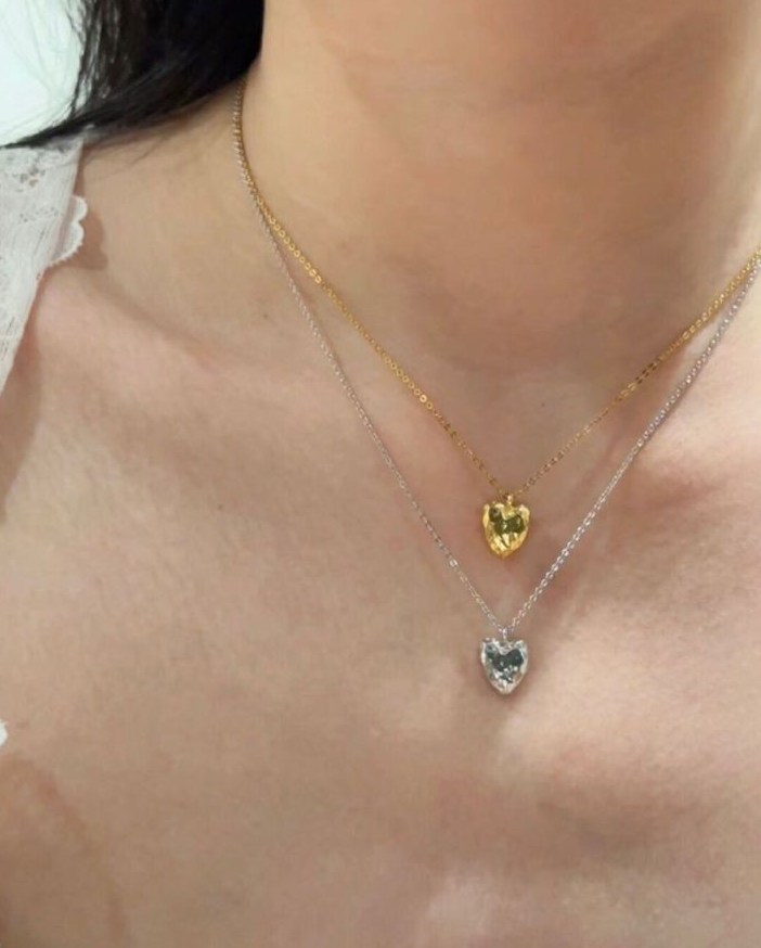 Irregular Heart Pendant Necklace-Gembea Jewelry