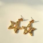 Dazzling Stars Earrings Gold Silver