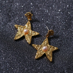 Dazzling Stars Earrings Gold Silver