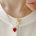 Irregular Heart Pendant Necklace-Gembea Jewelry