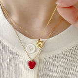 Irregular Heart Pendant Necklace-Gembea Jewelry