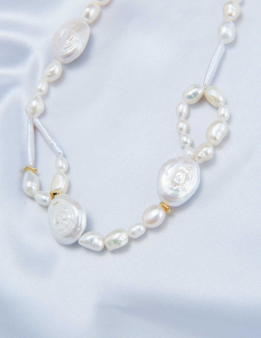 French Style Round Baroque Pearl Choker Necklace