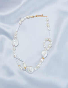 French Style Round Baroque Pearl Choker Necklace