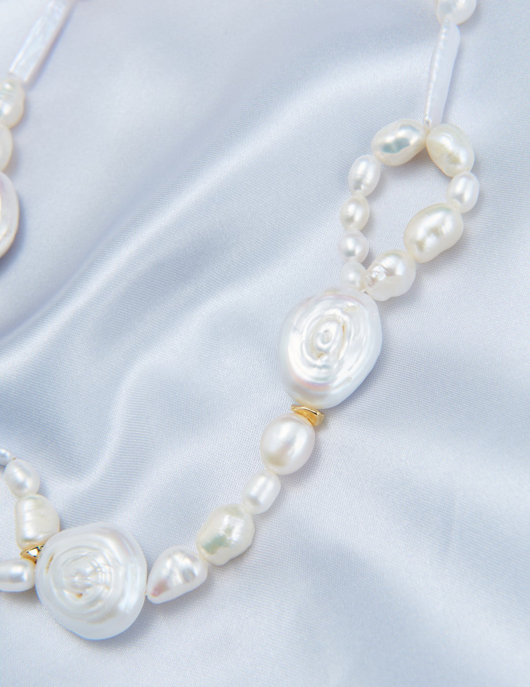 French Style Round Baroque Pearl Choker Necklace