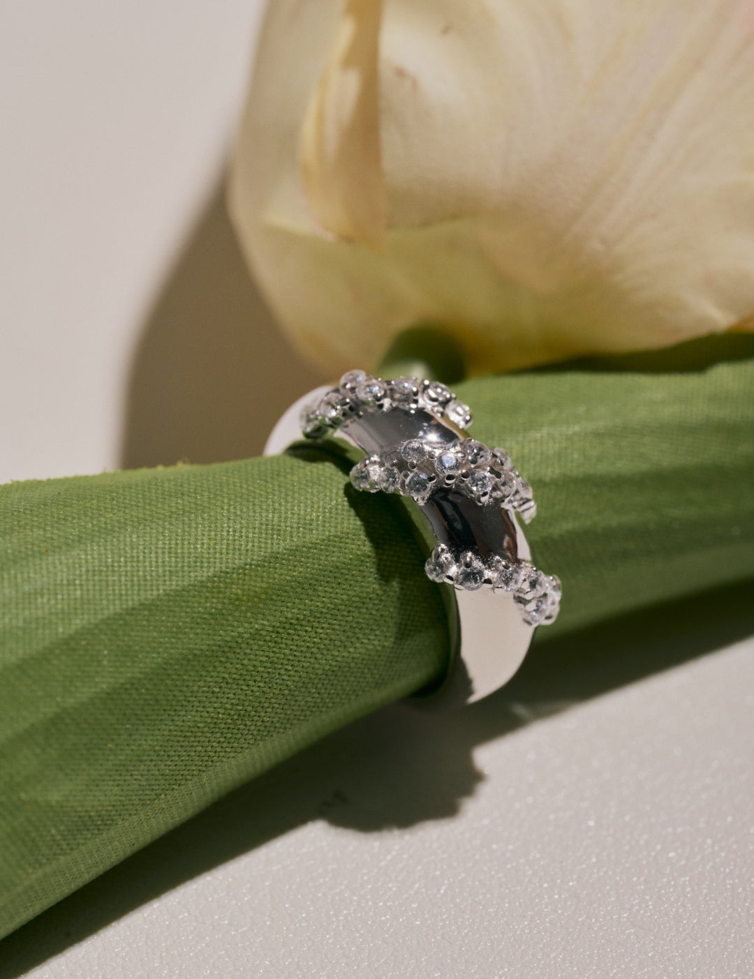 5A Zircon Luna Spindrift Ring GEMBEA JEWELRY