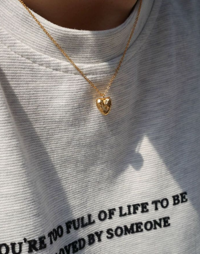 Irregular Heart Pendant Necklace-Gembea Jewelry