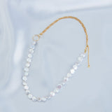 Double Chain Small Circle Baroque Pearl Necklace