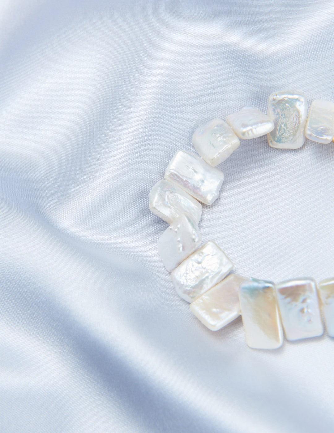 Rectangular Baroque Pearl Bracelet