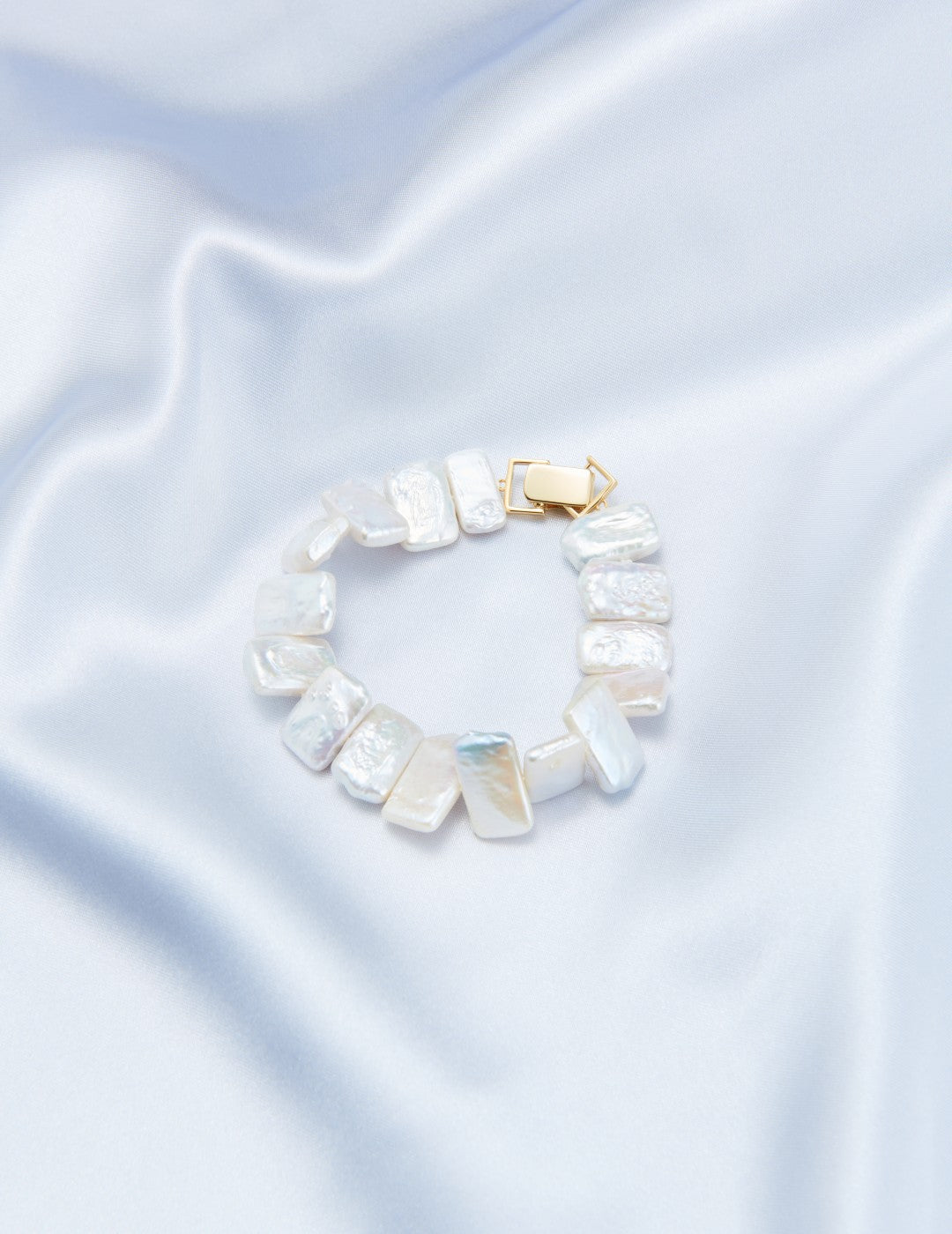 Rectangular Baroque Pearl Bracelet