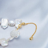 Square Round Beaded Baroque Pearl Bracelet