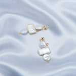 Circle Baroque Pendant Pearl Drop Earrings