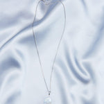 Silver Chain Baroque Pearl Pendant Necklace