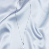 Silver Chain Baroque Pearl Pendant Necklace