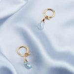 Shaped Baroque Drop Hoop Earrings