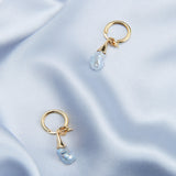 Shaped Baroque Drop Hoop Earrings