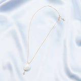 Round Baroque Pendant Chain Pearl Necklace