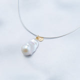 Baroque Pearl Pendant Collar Necklace