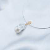 Baroque Pearl Pendant Collar Necklace