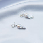 Mini Pearl Small Baroque Drop Earrings