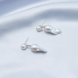 Mini Pearl Small Baroque Drop Earrings