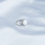 Irregular Baroque Pearl Wide Sterling Silver Ring