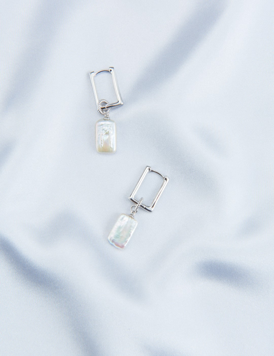 Rectangular Baroque Drop Earrings