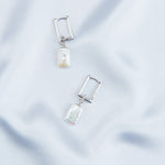 Rectangular Baroque Drop Earrings