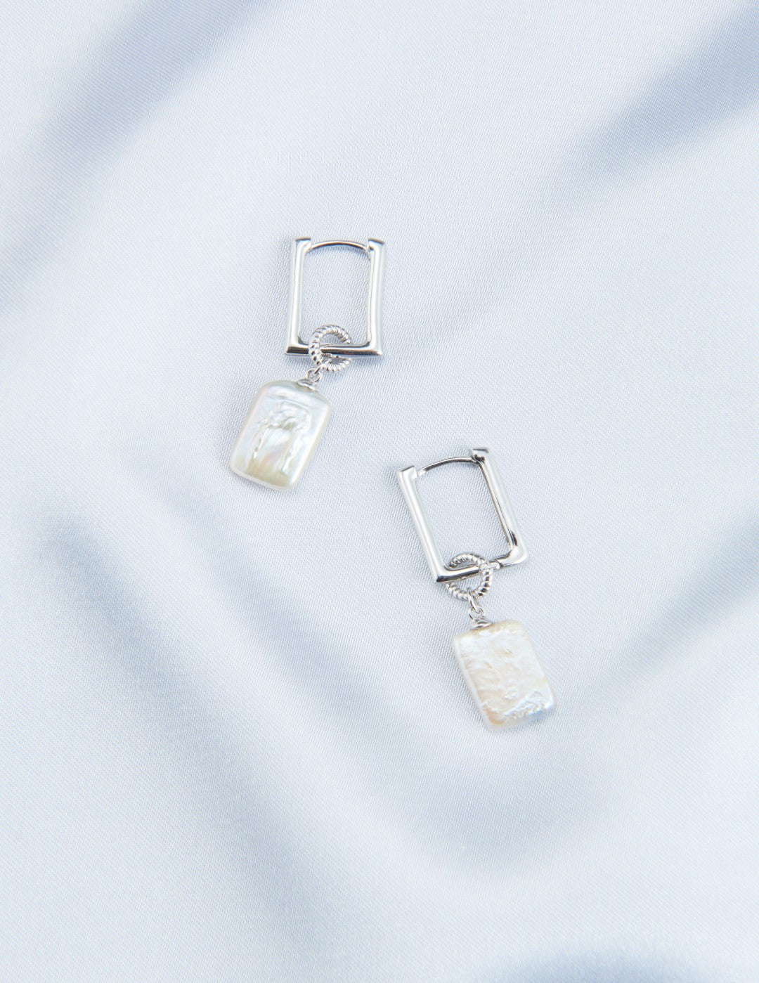 Rectangular Baroque Drop Earrings