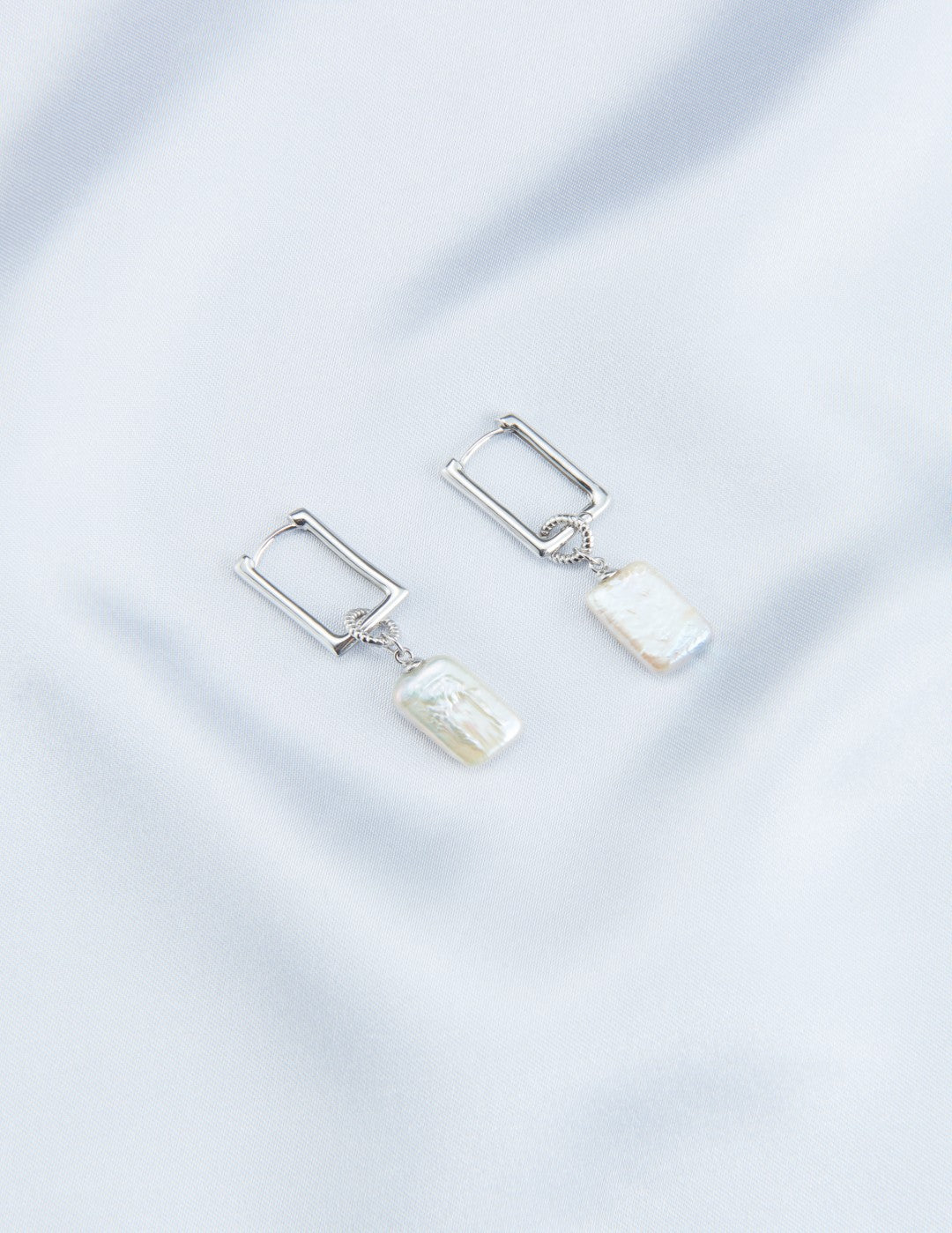 Rectangular Baroque Drop Earrings