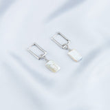 Rectangular Baroque Drop Earrings