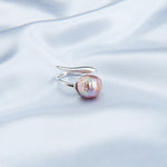 Sharp Knife Shape Colored Large Baroque Pearl Rings