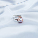 Sharp Knife Shape Colored Large Baroque Pearl Rings