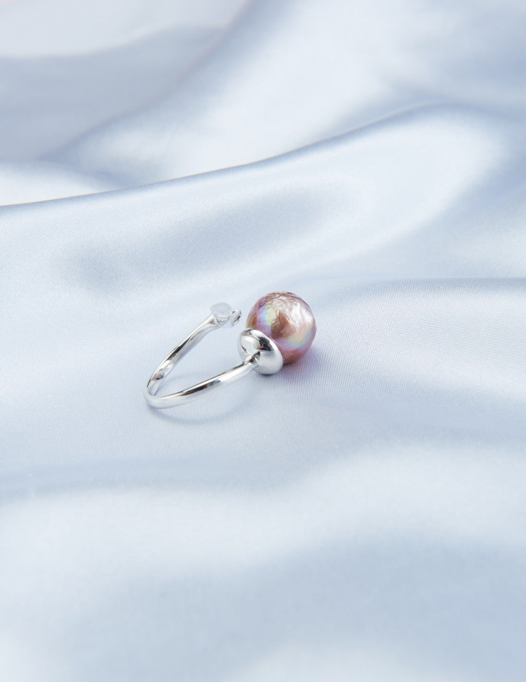 Sharp Knife Shape Colored Large Baroque Pearl Rings