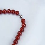 Red Agate Baroque Pearl Pendant Necklace