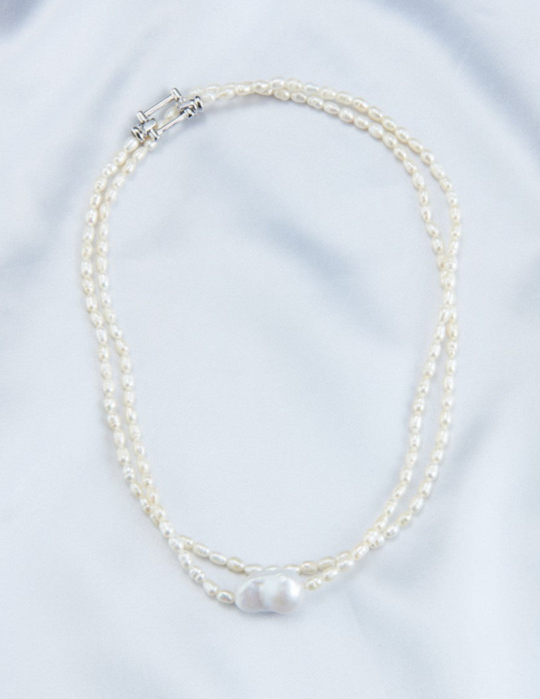 Double Layers Pearl Baroque Necklace