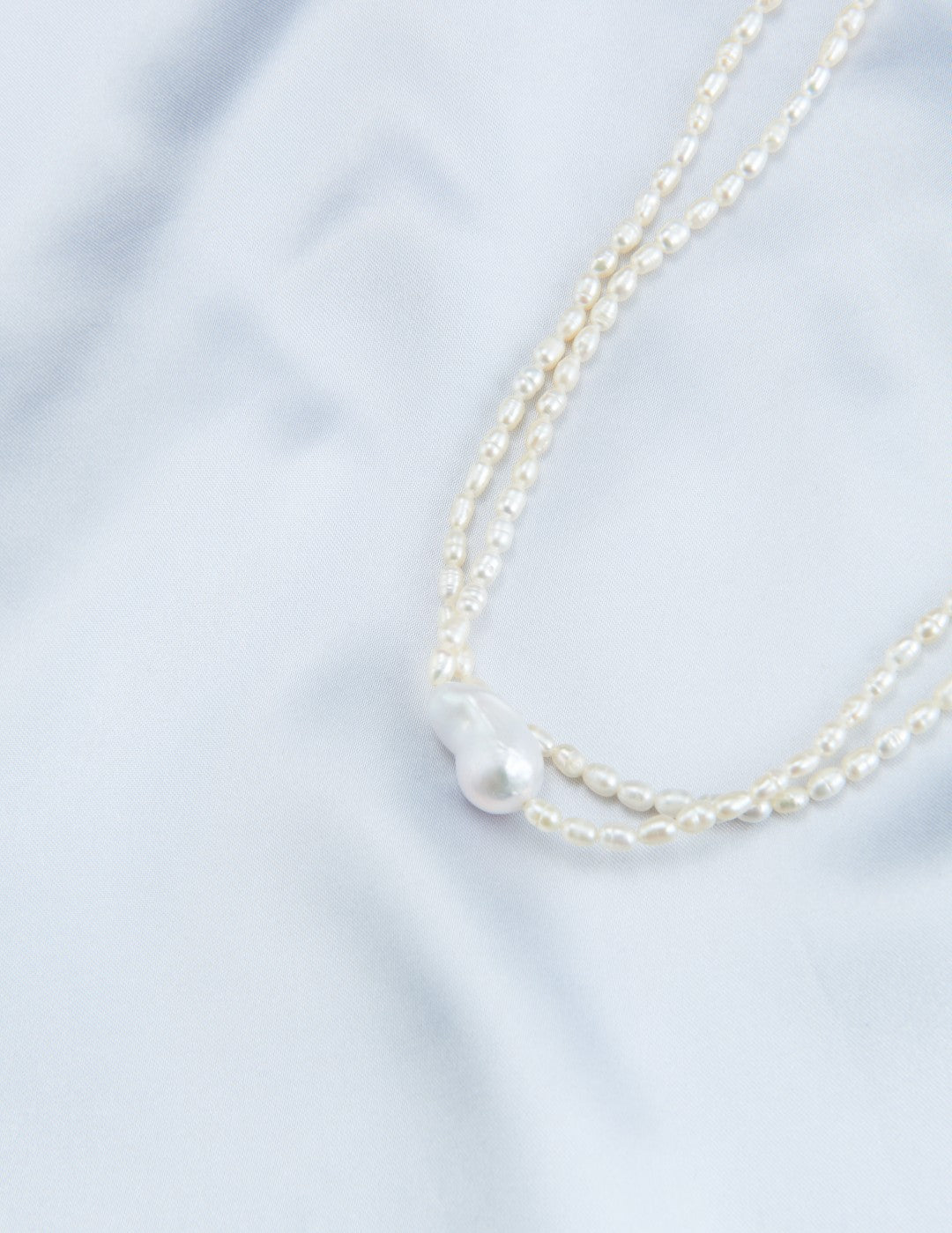 Double Layers Pearl Baroque Necklace