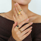 Style A Vintage Antique Coin Lion Bee Ring-Gembea Jewelry