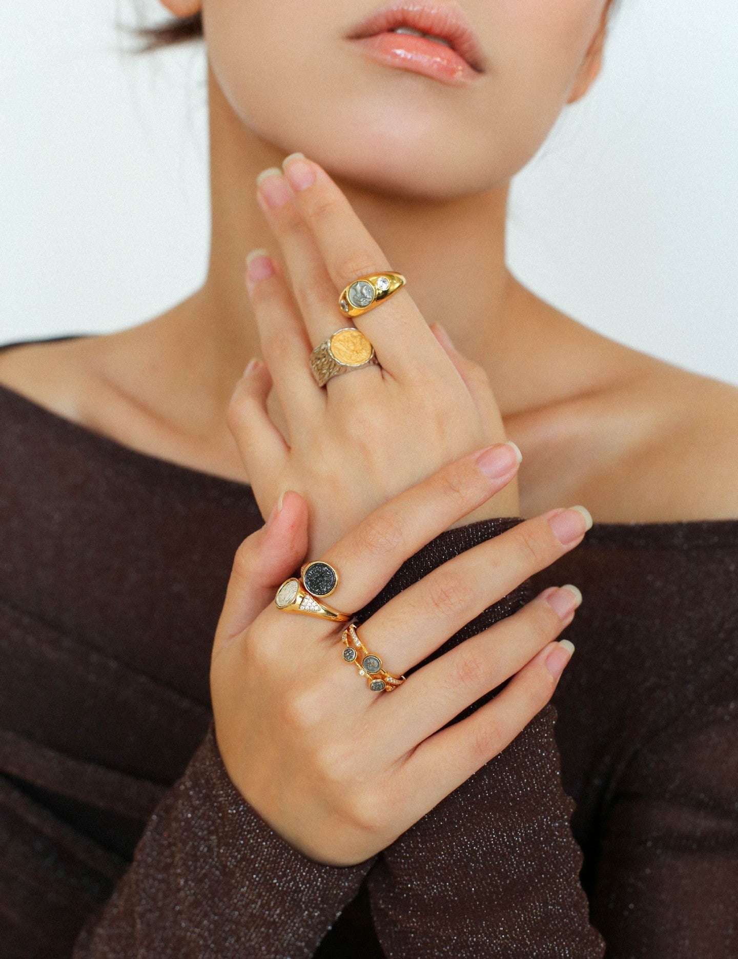 Style A Vintage Antique Coin Lion Bee Ring-Gembea Jewelry