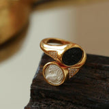 Style A Vintage Antique Coin Lion Bee Ring-Gembea Jewelry