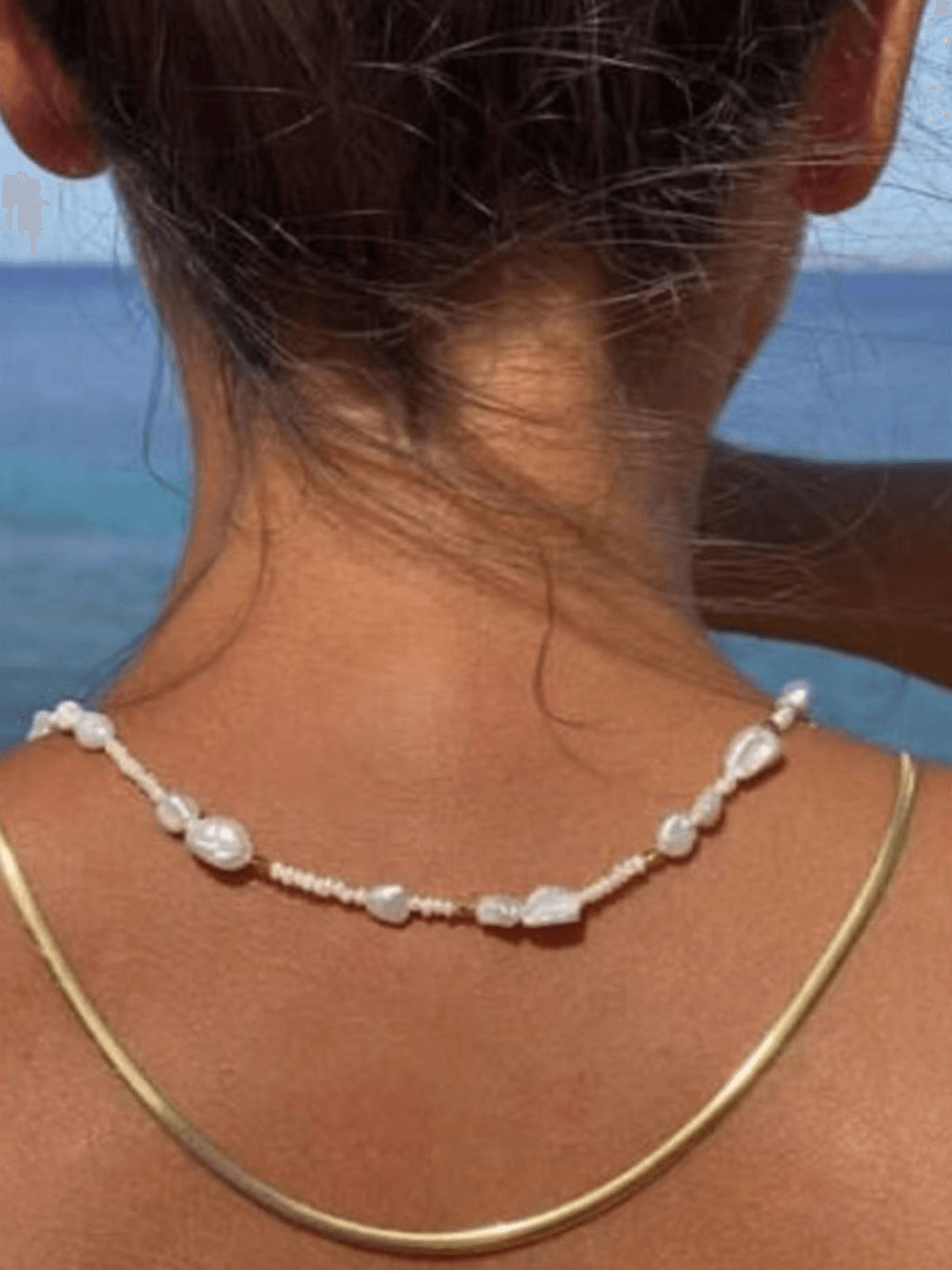Simple Freshwater Rice Pearl Necklace - Gembea Jewelry