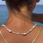 Simple Freshwater Rice Pearl Necklace