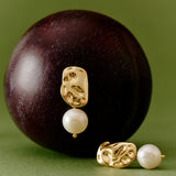 Dainty Baroque Pearl Stud Earrings