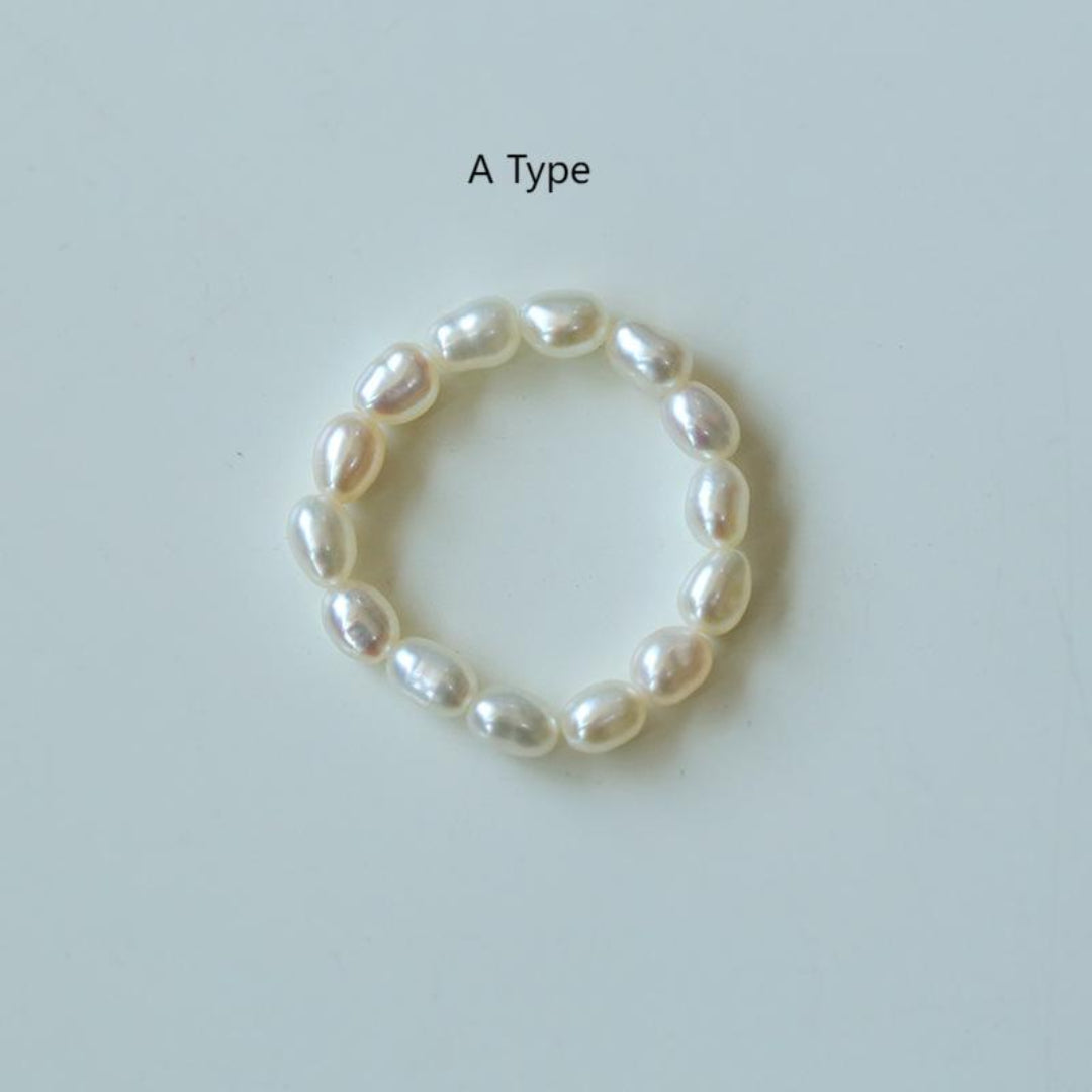 Gembea Jewelry Elastic Irregular Pearl Ring
