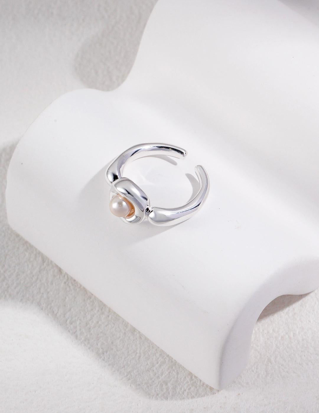Adjustable Freshwater Pearls Open Rings - Gembea Jewelry