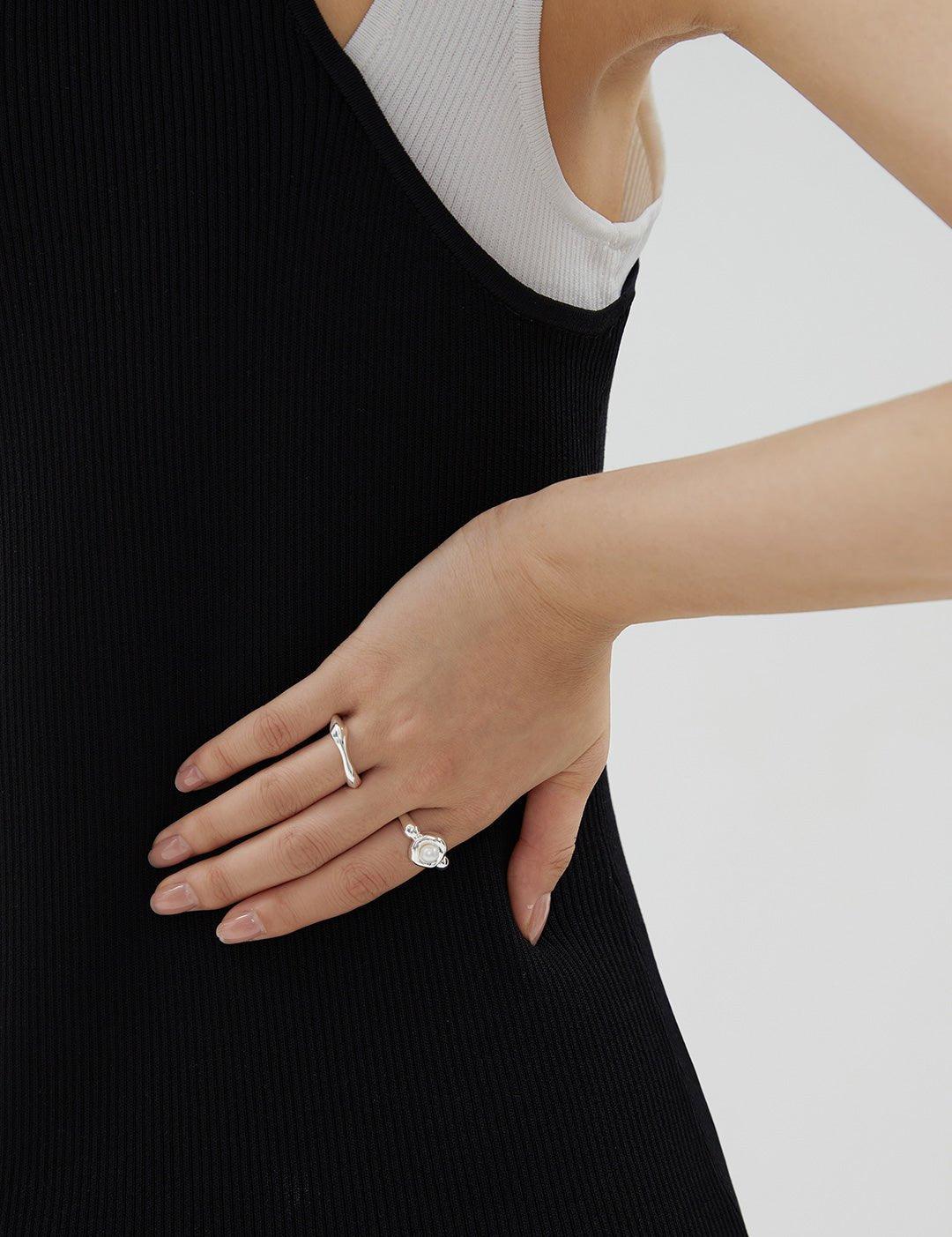 Adjustable Freshwater Pearls Open Rings - Gembea Jewelry